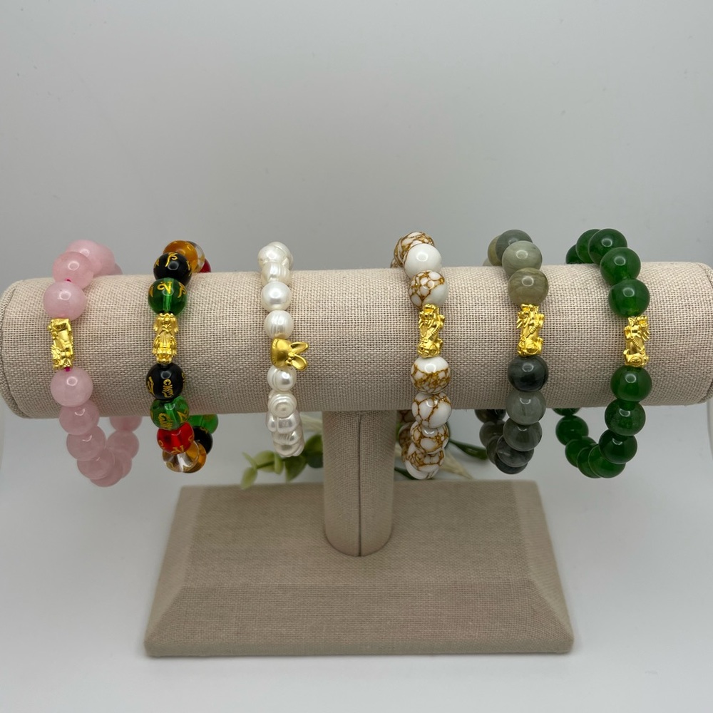 Lucky Charm Bracelet with 24k gold charm